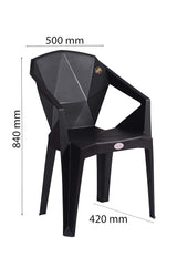 Petals Nakshatra 100% Virgin Plastic Arm Chair For Home & Garden