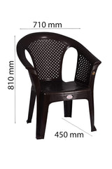 Petals Crystal 100% Virgin Plastic Arm Chair For Home & Garden