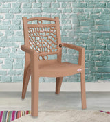 Petals Swiss 100% Virgin Plastic Arm Chair for Home and Garden