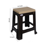 PETALS Mega Plush Stool, Plastic Seating Stool for Home, Bedroom, Bathroom & Kitchen