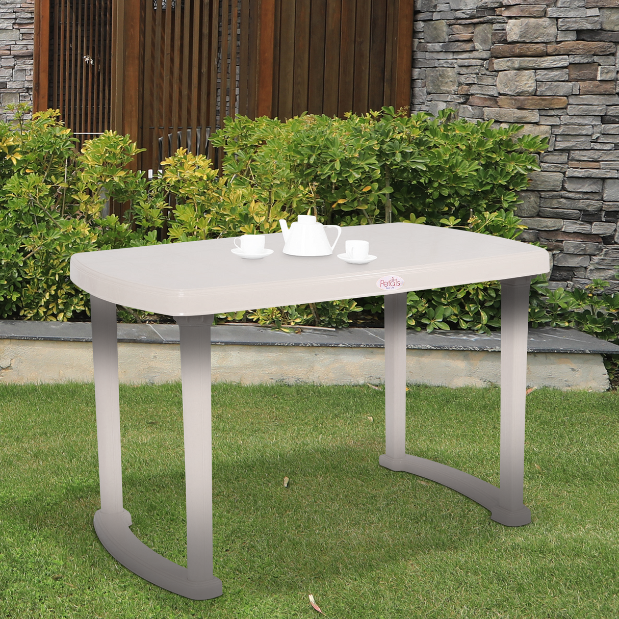 Petals Desire 100% Virgin Plastic Four Seater Dining Table