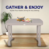 Petals Desire 100% Virgin Plastic Four Seater Dining Table