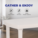 Petals Desire 100% Virgin Plastic Four Seater Dining Table