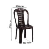 Petals Leo 100% Virgin Plastic Chair for Home and Garden