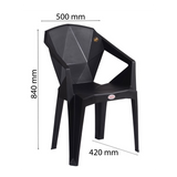 Petals Nakshatra 100% Virgin Plastic Arm Chair For Home & Garden