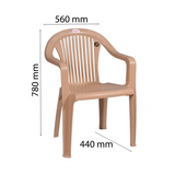 Petals Royal 100% Virgin Plastic Arm Chair for Home and Garden