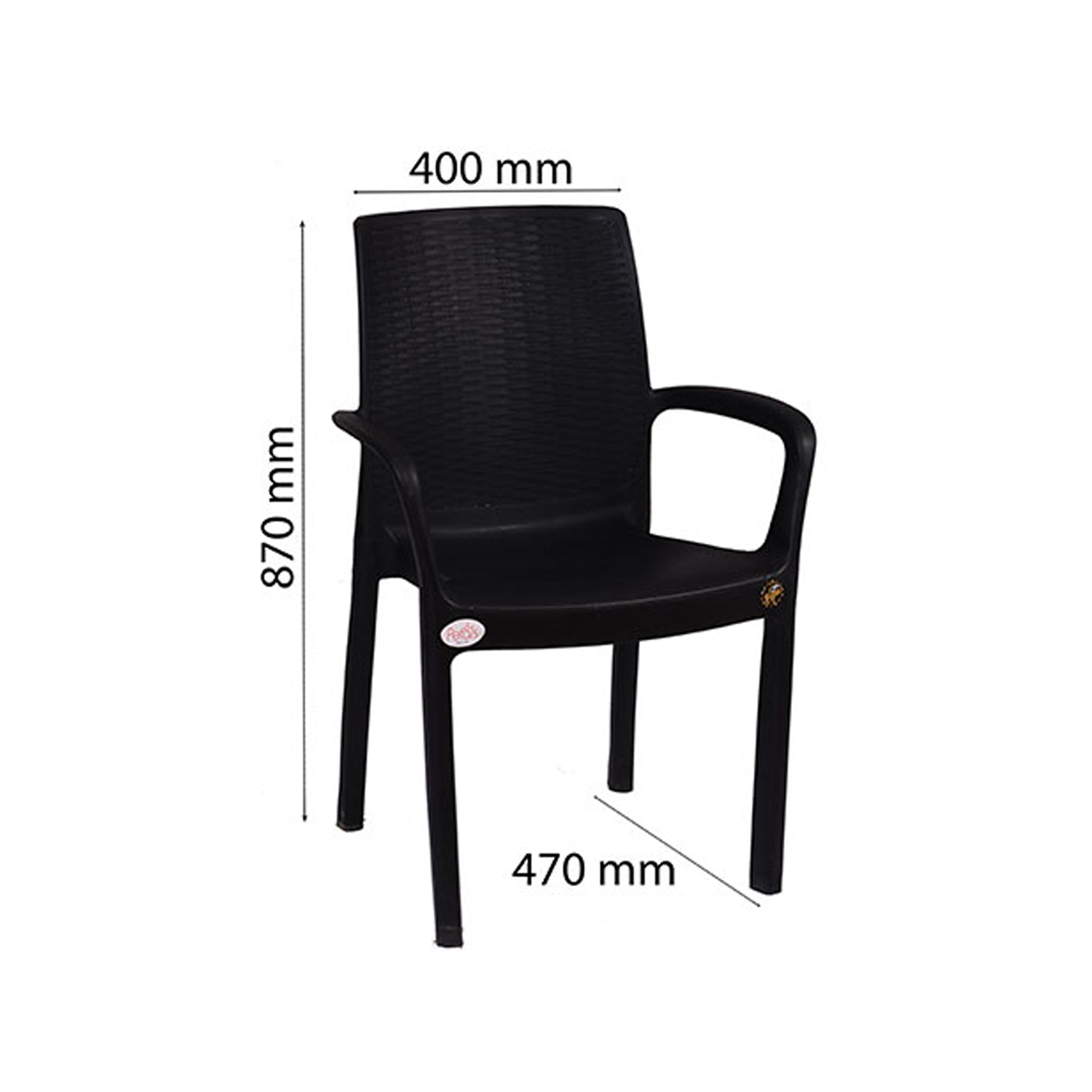 Petals Atlantis 100% Virgin Plastic Arm Chair For Home & Garden