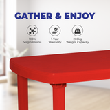 Petals Desire 100% Virgin Plastic Four Seater Dining Table