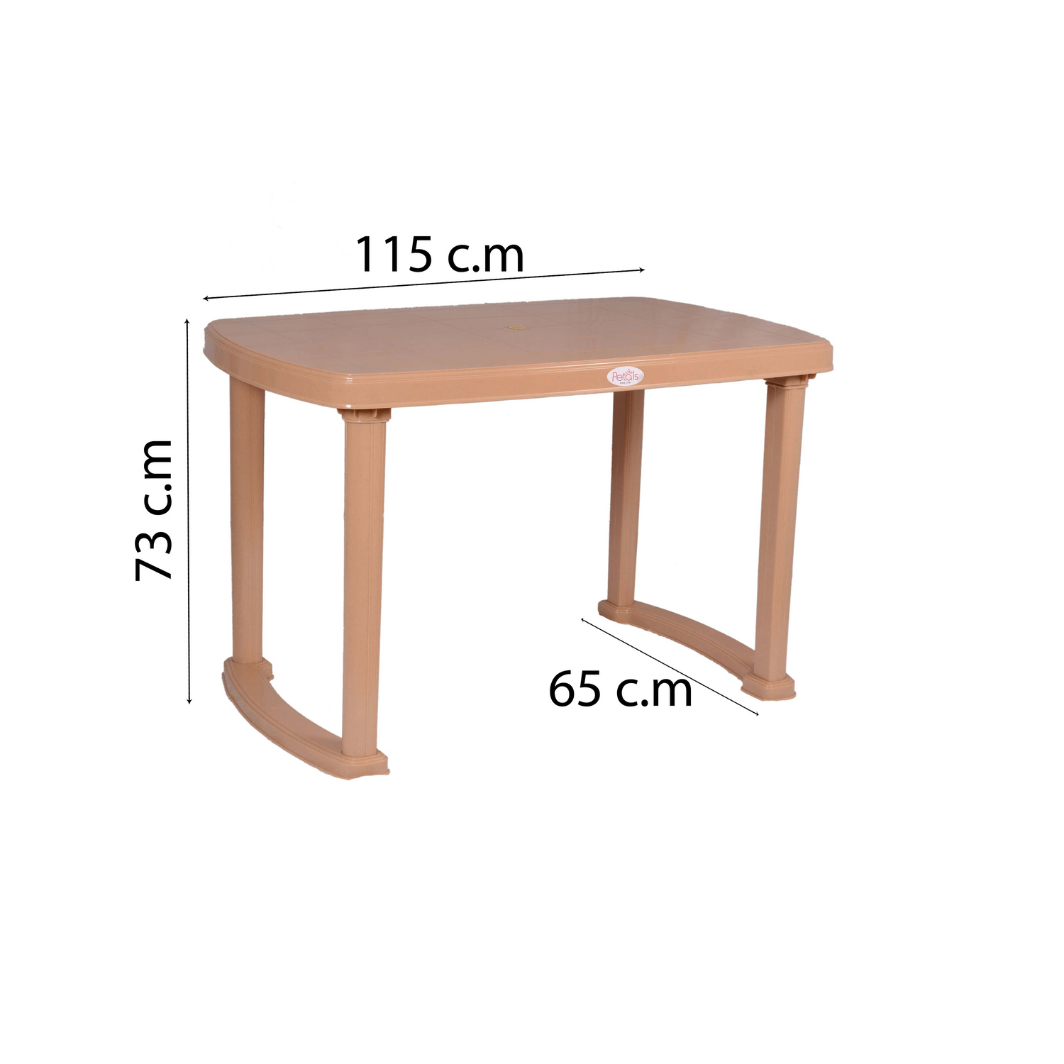 Petals Desire 100% Virgin Plastic Four Seater Dining Table