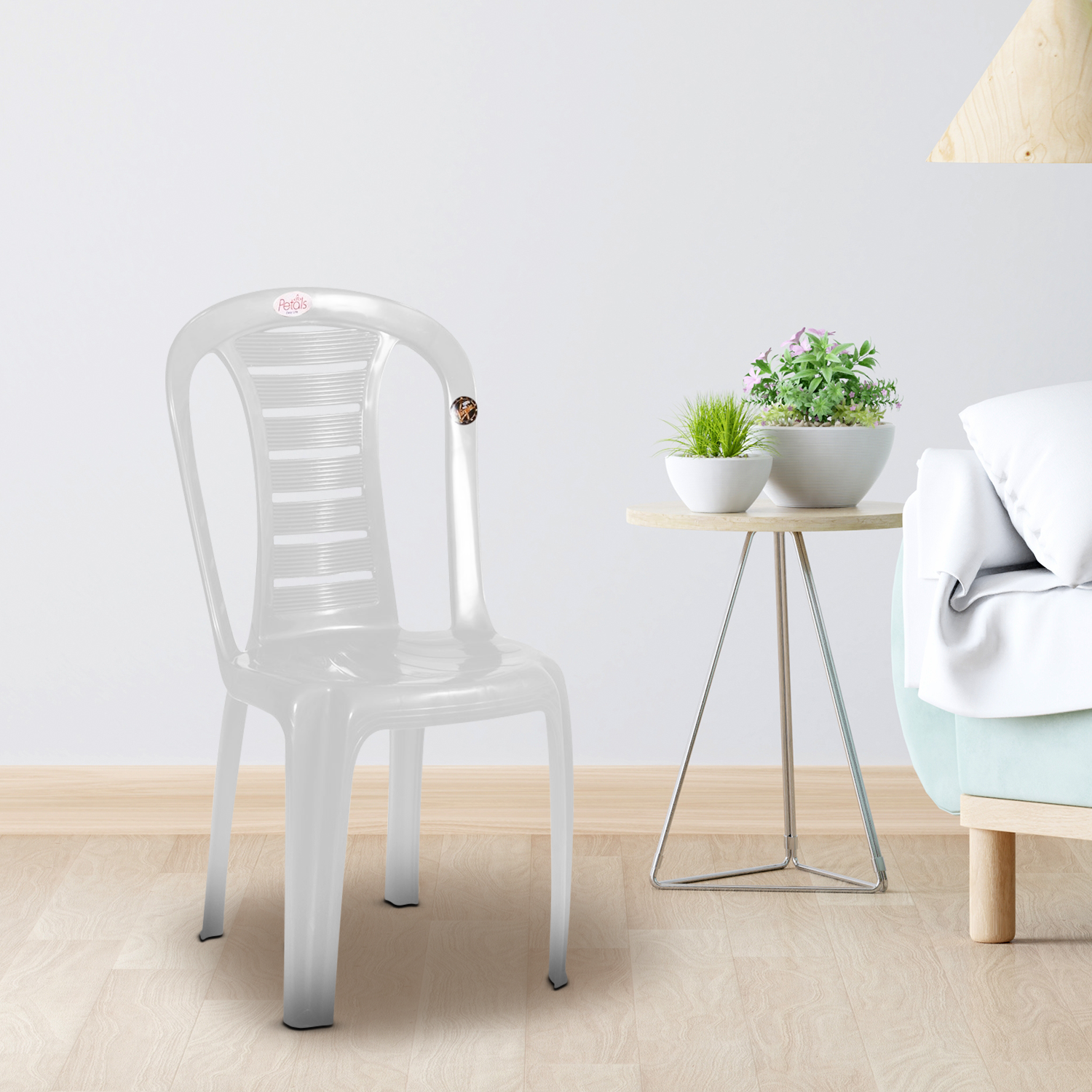 Petals Leo 100% Virgin Plastic Chair for Home and Garden