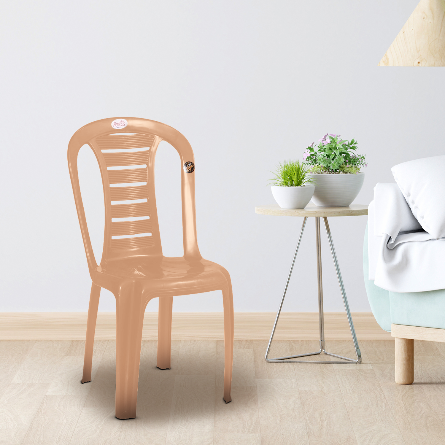 Petals Leo 100% Virgin Plastic Chair for Home and Garden