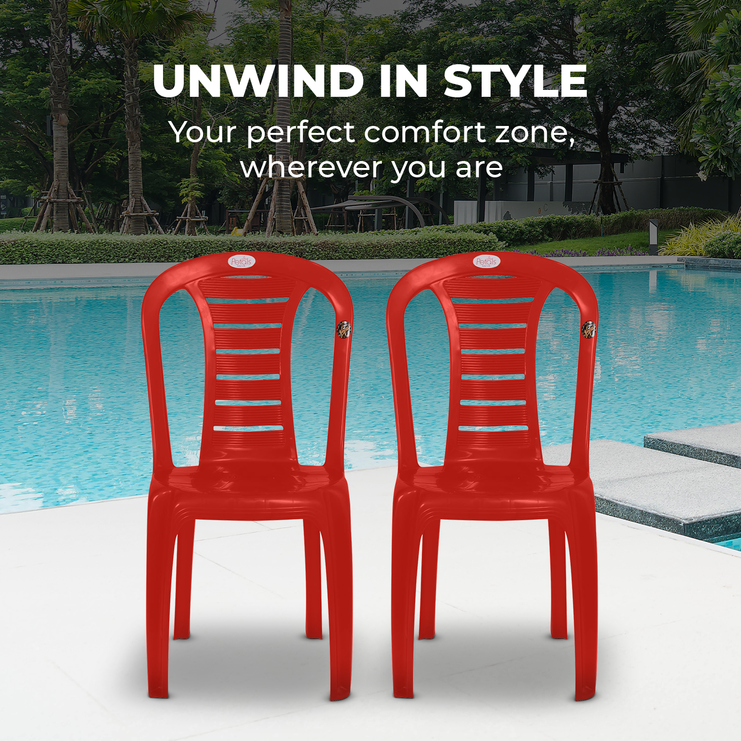 Petals Leo 100% Virgin Plastic Chair for Home and Garden