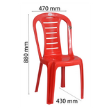 Petals Leo 100% Virgin Plastic Chair for Home and Garden