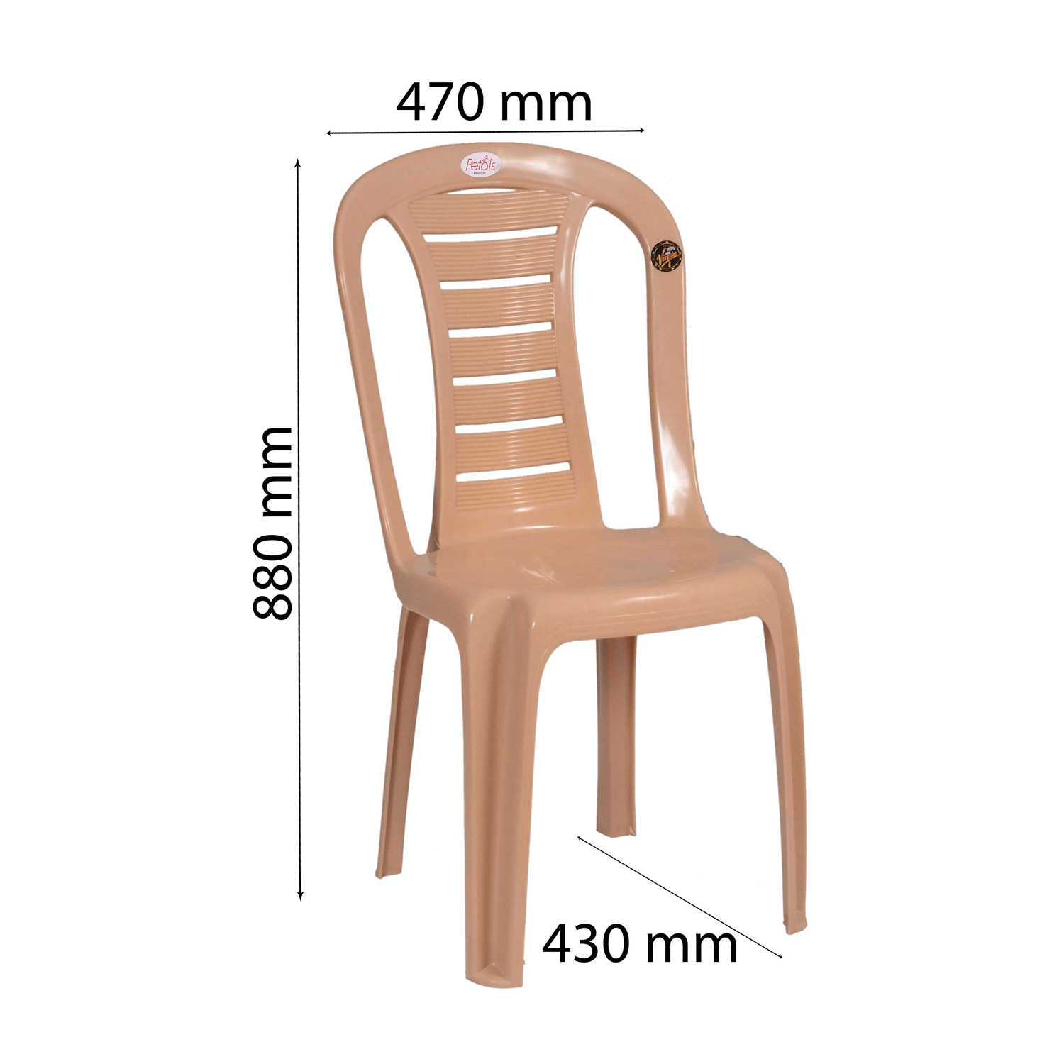 Petals Leo 100% Virgin Plastic Chair for Home and Garden