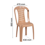Petals Leo 100% Virgin Plastic Chair for Home and Garden