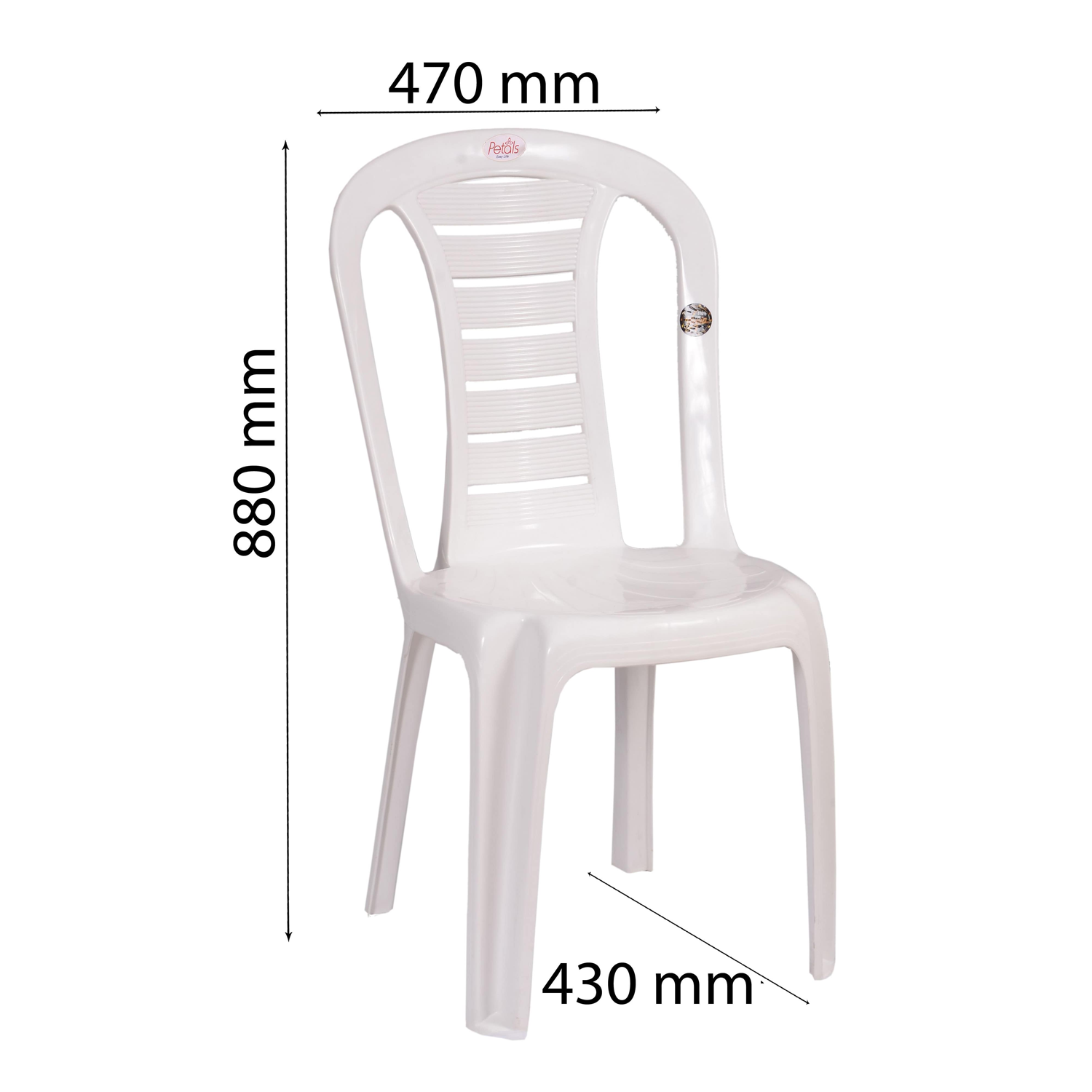 Petals Leo 100% Virgin Plastic Chair for Home and Garden