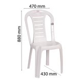 Petals Leo 100% Virgin Plastic Chair for Home and Garden