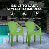 Petals Nakshatra 100% Virgin Plastic Arm Chair For Home & Garden
