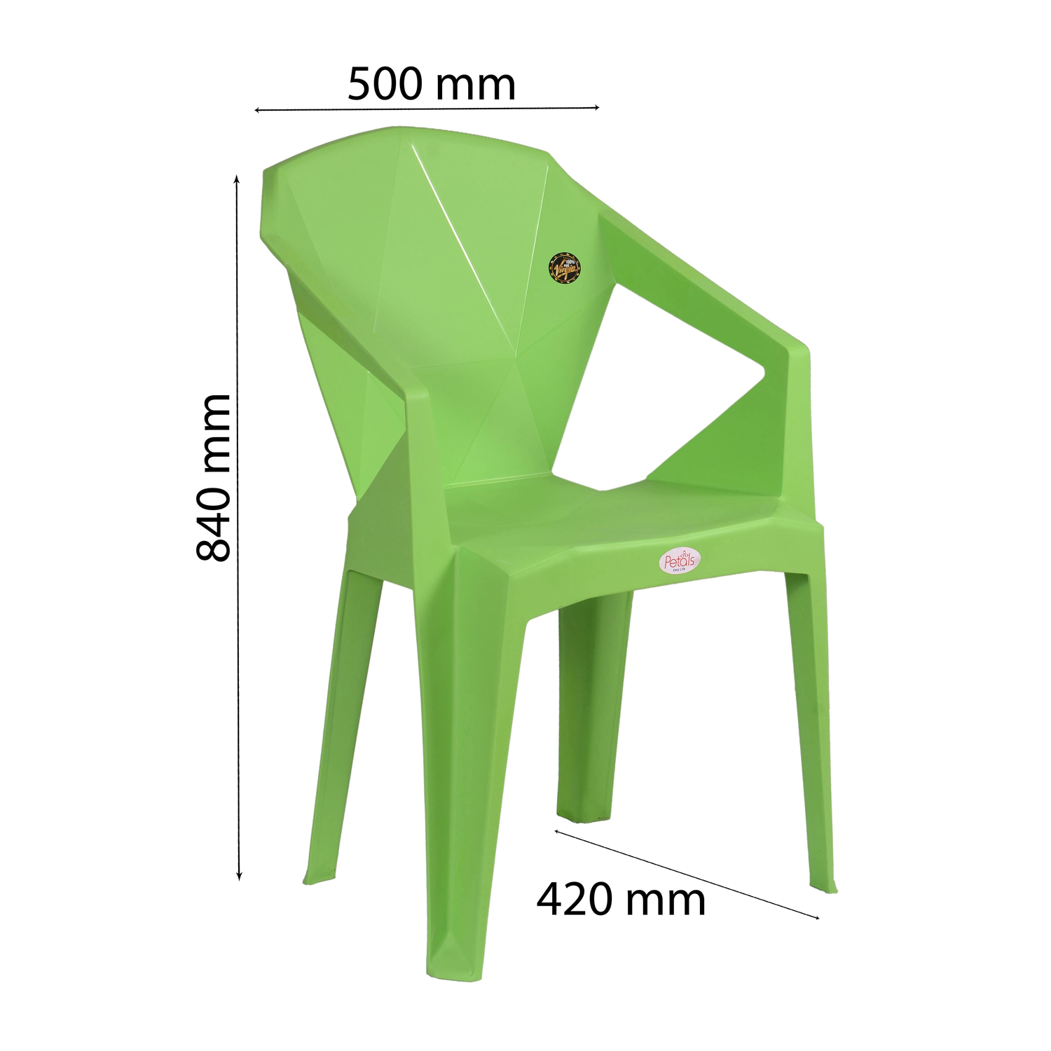 Petals Nakshatra 100% Virgin Plastic Arm Chair For Home & Garden