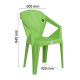 Petals Nakshatra 100% Virgin Plastic Arm Chair For Home & Garden
