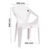 Petals Nakshatra 100% Virgin Plastic Arm Chair For Home & Garden
