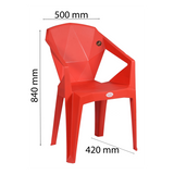 Petals Nakshatra 100% Virgin Plastic Arm Chair For Home & Garden
