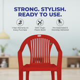 Petals Royal 100% Virgin Plastic Arm Chair for Home and Garden