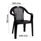 Petals Royal 100% Virgin Plastic Arm Chair for Home and Garden