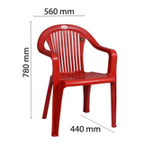 Petals Royal 100% Virgin Plastic Arm Chair for Home and Garden