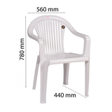 Petals Royal 100% Virgin Plastic Arm Chair for Home and Garden