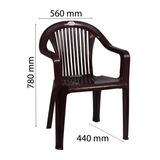 Petals Royal 100% Virgin Plastic Arm Chair for Home and Garden
