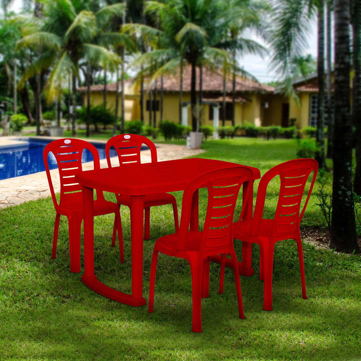 Petals Sultan 100% Pure Virgin 4 Seater Dining Set with 1 Dining Table with 4 Chairs