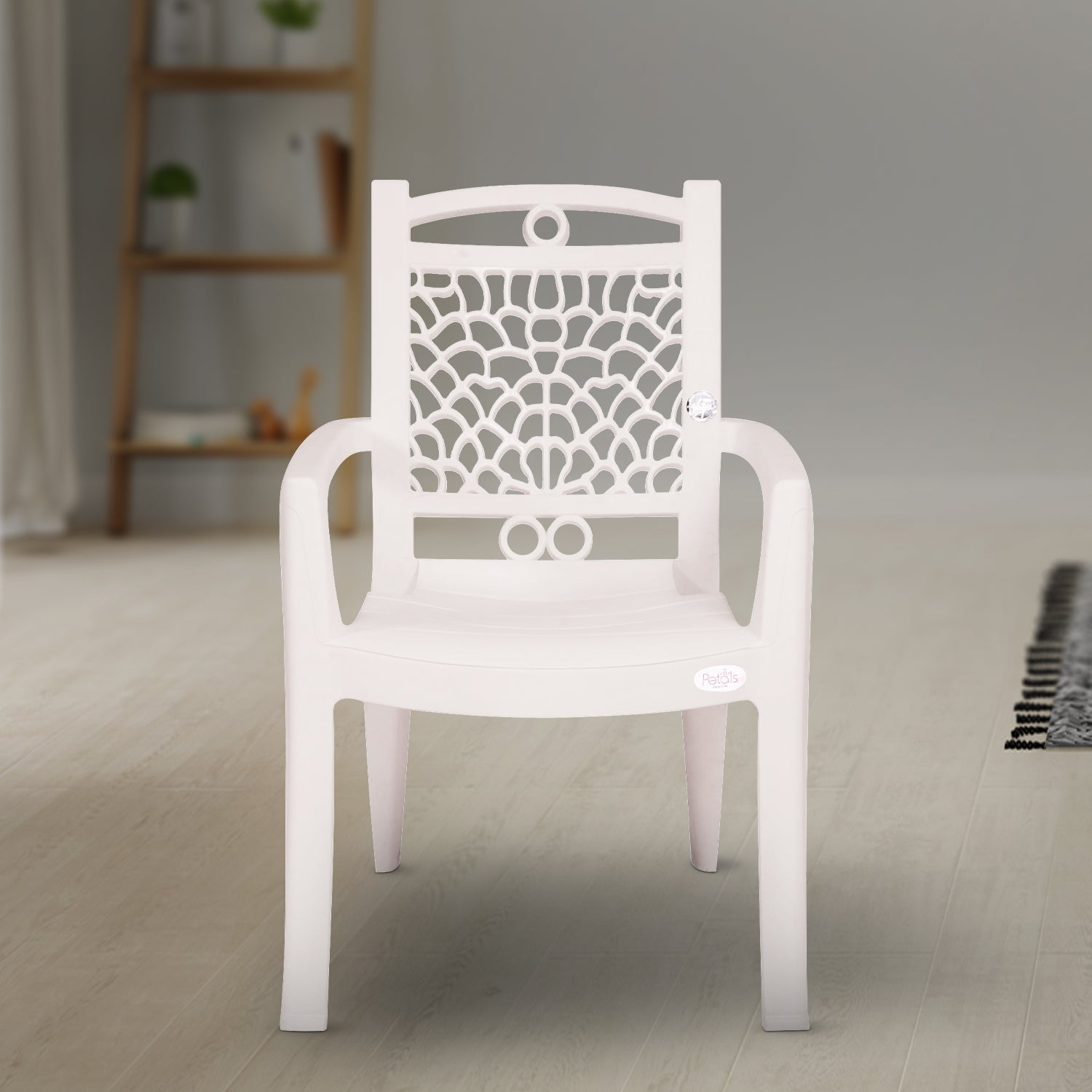 Petals Swiss 100% Virgin Plastic Arm Chair for Home and Garden