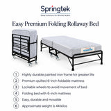 Folding Rollaway Bed With 6" Mattress