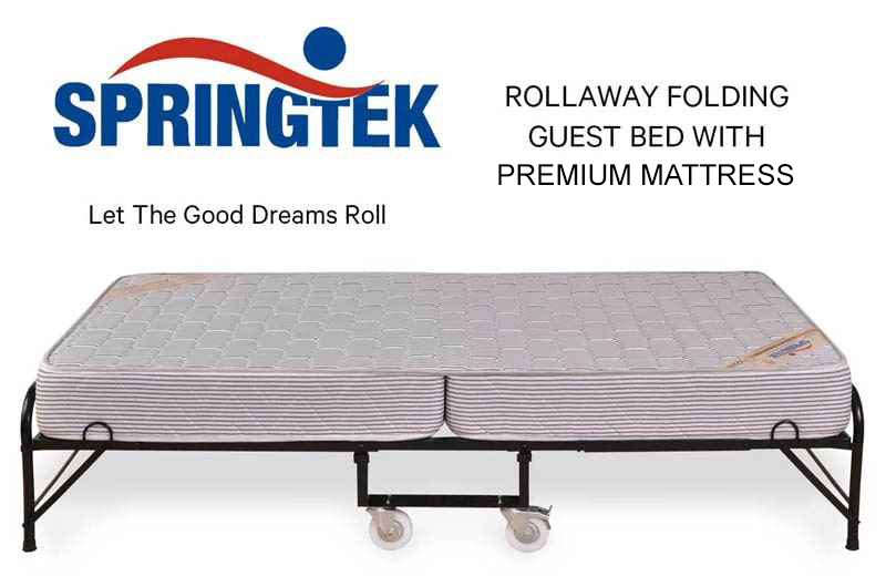 Buy thick comfortable folding bed with mattress online in india