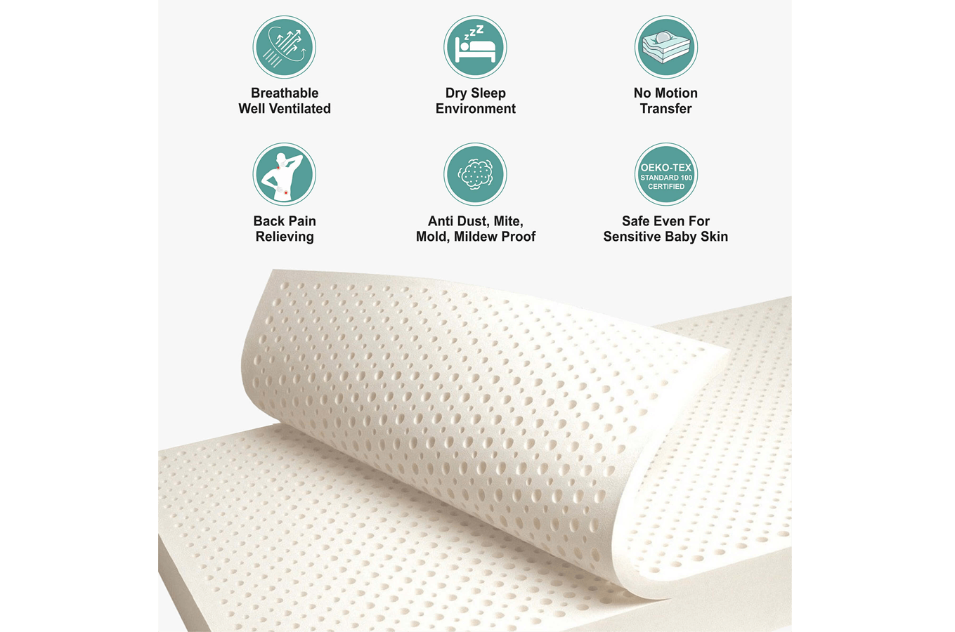 foams india natural latex pearl mattress