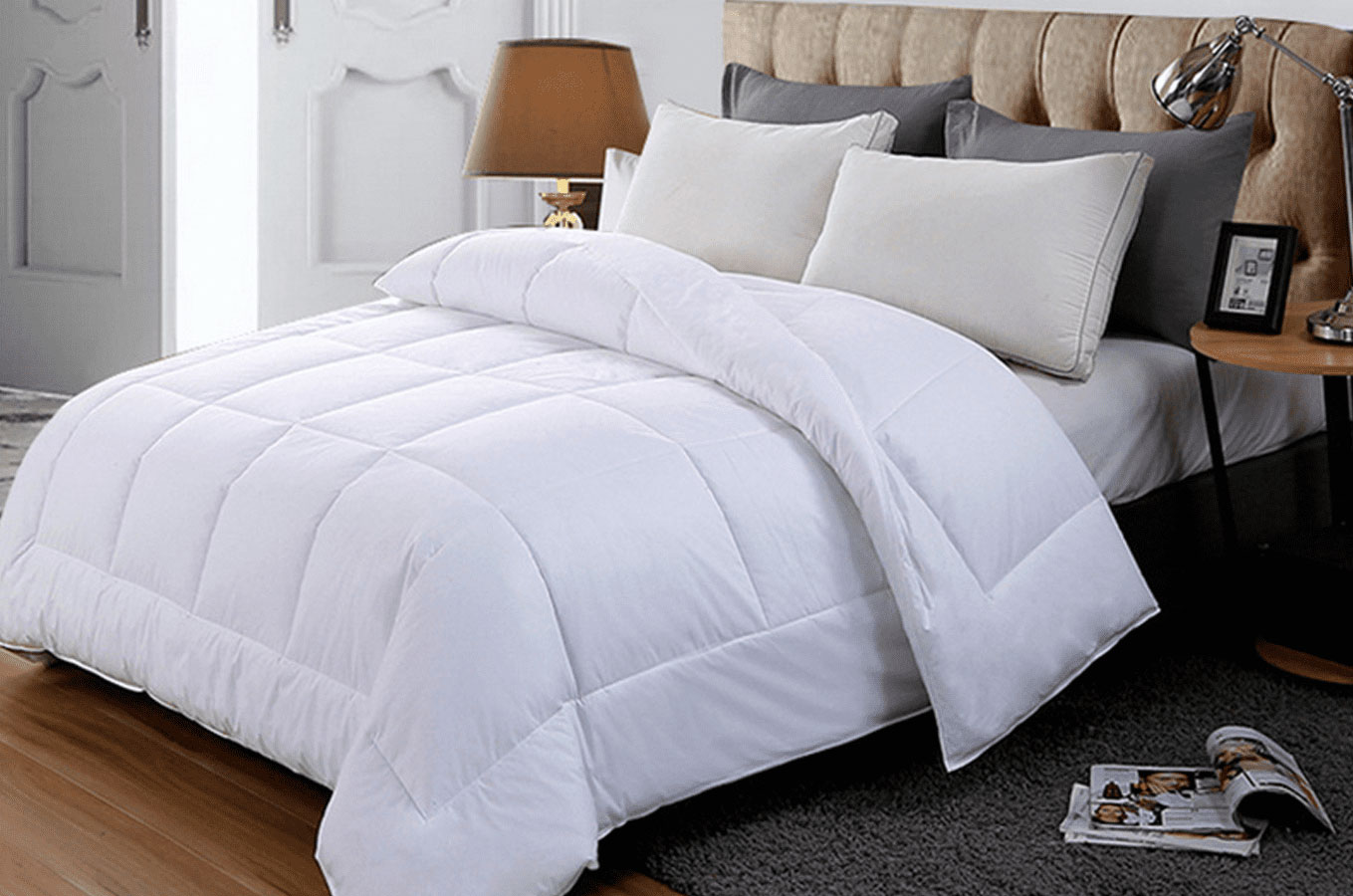 Small size super soft duve microfibre reversible comforter