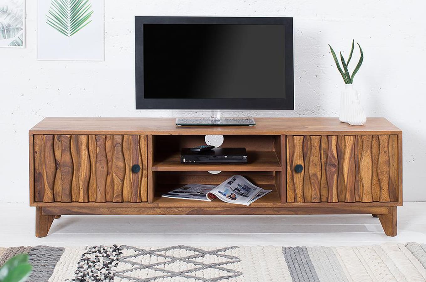 Small size springtek drishya solid wood tv entertainment unit