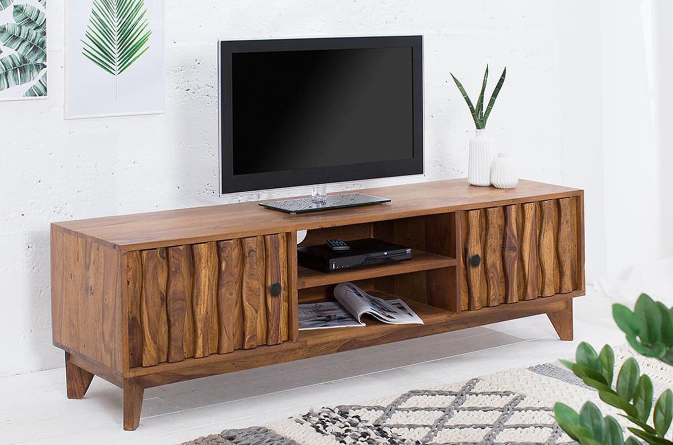 Drishya 100% Solid Wood Tv Unit For Living Room - Springtek