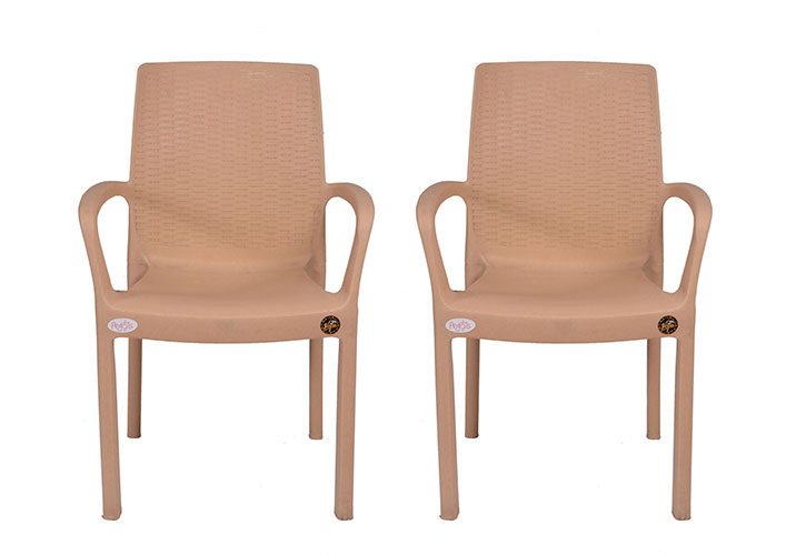 Small size atlantis armchair plastic chair set of two