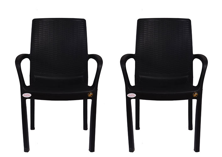 Small size atlantis armchair plastic chair set of two