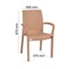 Small size atlantis armchair beige plastic chair