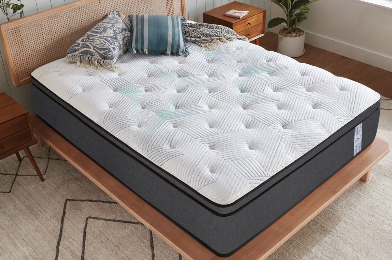 springtek euro top hybrid latex pocket spring mattress