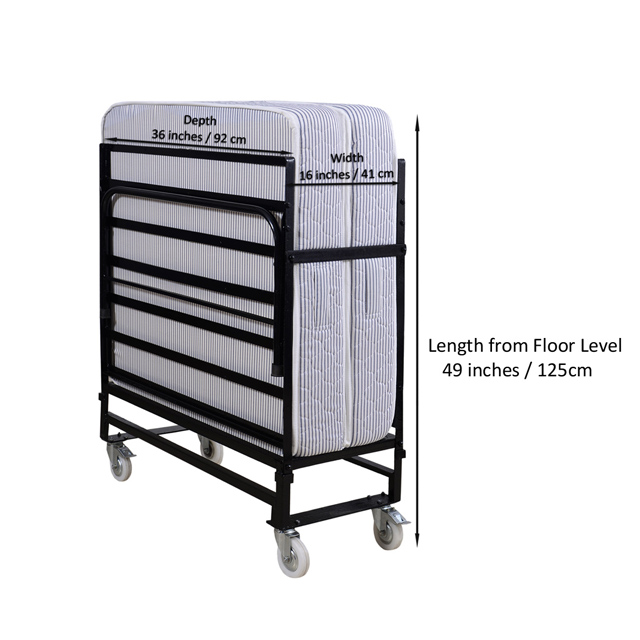 Small size folding rollaway bed