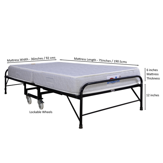 Small size folding rollaway bed