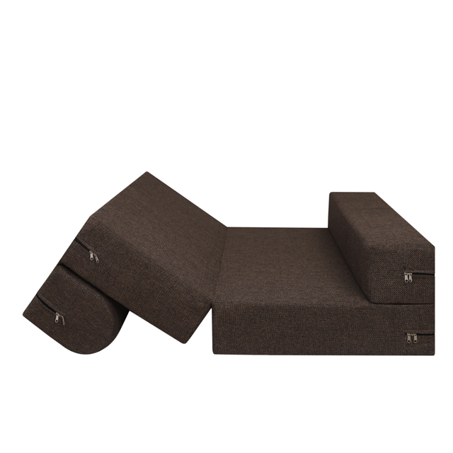 Small size sofa cum bed brown