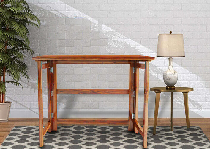 Springtek Vidya Study table Solid Wood Study Table  (Free Standing, Finish Color - Brown)